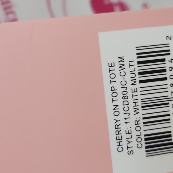 🔹️Juicy Couture🔹 Cherry On top Print Whire and Pink Cherry Tote Bag And Wallet - Picture 4 of 12